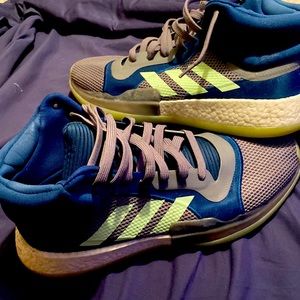 Adidas size 16 turquoise green, and grey